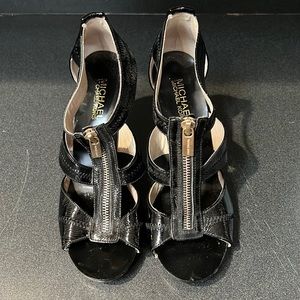 Black and gold Michael Kors heels